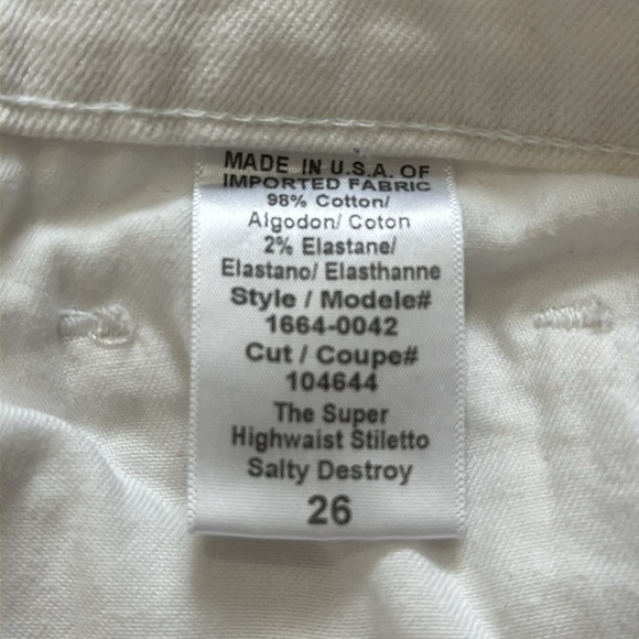 CURRENT/ELLIOT The Super High Waist Stiletto Salty Destroy - Picture 9 of 9